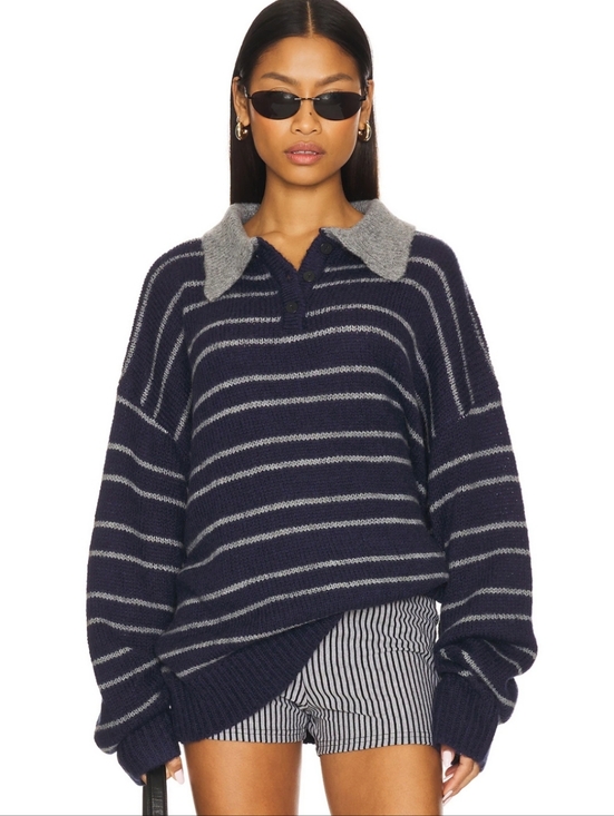 Lioness Sweaters - Rising Sun Jersey in Navy LIONESS